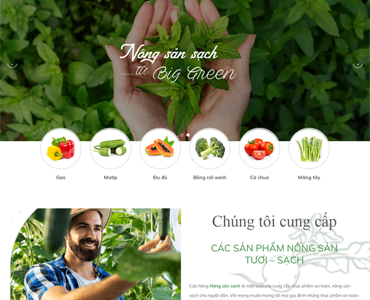 Mẫu 230- Mẫu web thực phẩm, nông sản, nông nghiệp