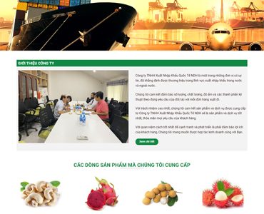 Mẫu 263 – Mẫu web giới thiệu công ty, xuất nhập khẩu, nông sản, nông nghiệp