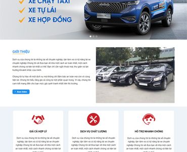 Mẫu 342- Mẫu web taxi, cho thuê xe, thuê xe ô tô, vận tải, giới thiệu công ty